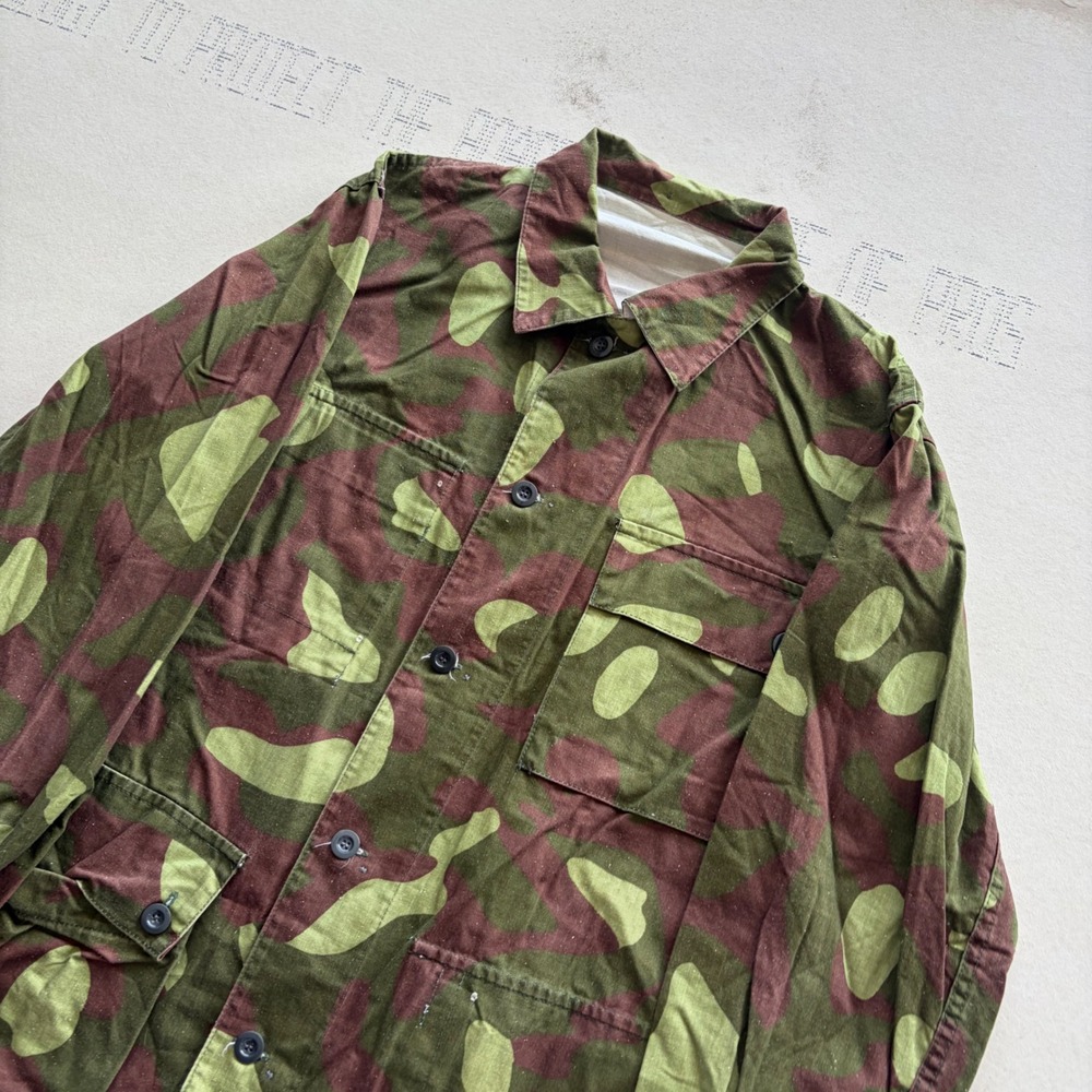 Vintage m62 70s finnish army camo field jacket